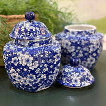 Load image into Gallery viewer, Blue/White Floral Jar
