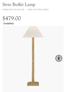 Visual Comfort 'Strie' Buffet Lamp