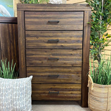 Load image into Gallery viewer, 5DRW Rustic Wood Tall Dresser
