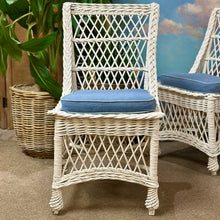 Load image into Gallery viewer, White Wicker Dining Chair
