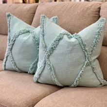 Load image into Gallery viewer, Aqua Tufted Down Pillow
