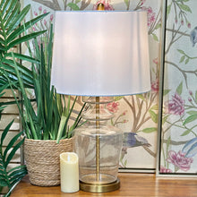 Load image into Gallery viewer, Glass/Brass Lamp
