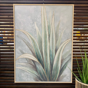 Green & Gold Agave Art