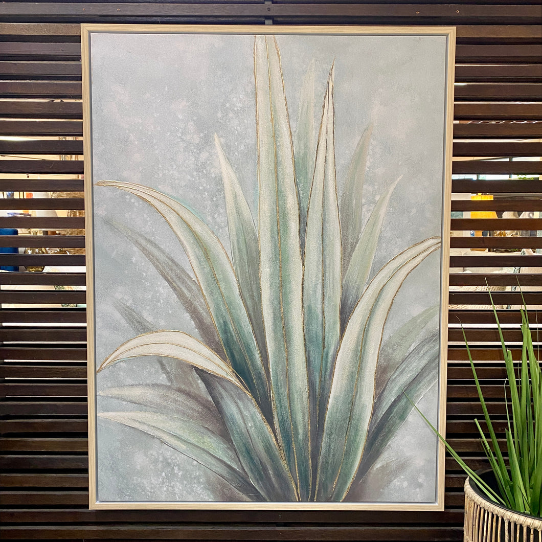 Green & Gold Agave Art