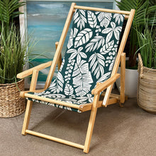 Load image into Gallery viewer, Sling Back Tropical Print Chair
