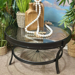 Glass Top Round Coffee Table