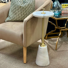 Load image into Gallery viewer, Marble/Gold Drink Table
