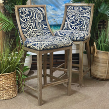 Load image into Gallery viewer, Navy/Ivory Counter Stool
