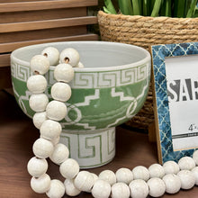 Load image into Gallery viewer, Green &amp; White Decorative Bowl

