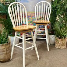 Load image into Gallery viewer, Set/2 Two Tone Bar Stools
