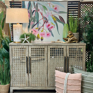 4DR Square Mirrored Cabinet
