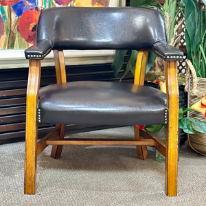 Leather & Wood Chair