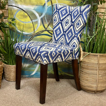 Load image into Gallery viewer, Blue Diamond Pattern Dining Chair
