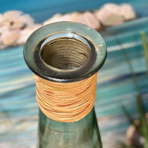 Tall Aqua Glass Vase