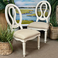 Load image into Gallery viewer, Ivory Oval Dining Chair
