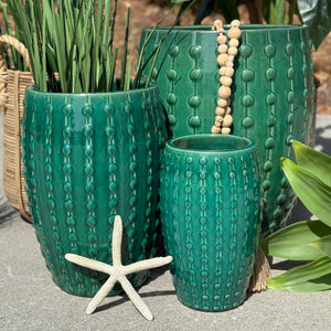 LG Green Textured Clay Pot