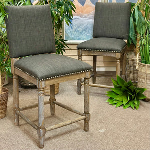 Grey Weathered Counter Stool