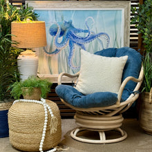 Load image into Gallery viewer, Wood/Blue Egg Swivel Rocker
