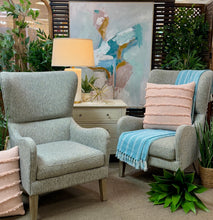 Load image into Gallery viewer, Grey Wingback Chair
