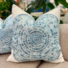 Load image into Gallery viewer, Blue/White Down Pillow
