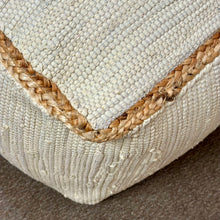 Load image into Gallery viewer, Off-white Pouf Jute Trim
