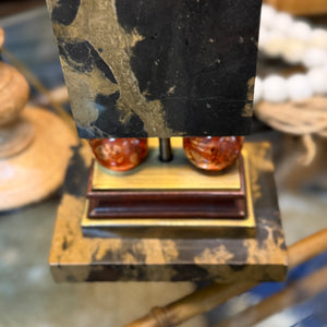 Black Shade Stone Lamp
