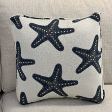 Load image into Gallery viewer, Navy Starfish Pillow
