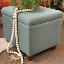 Load image into Gallery viewer, Aqua Storage Ottoman

