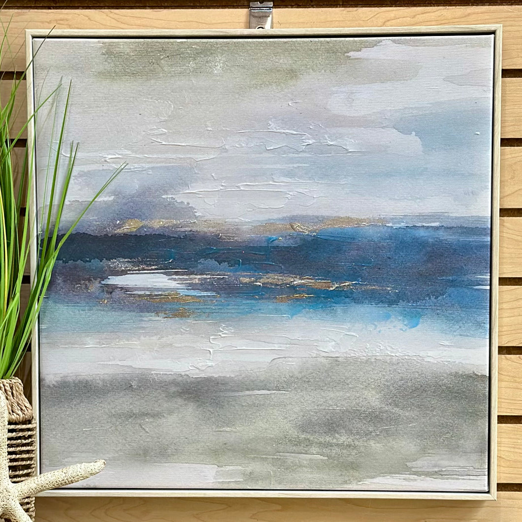 Blue/Green/Silver Abstract I