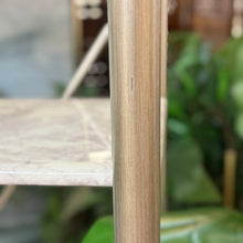 Load image into Gallery viewer, Chrome &amp; Faux Marble Etagere
