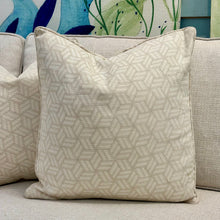 Load image into Gallery viewer, LG Beige Geometric Down Pillow
