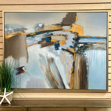 Load image into Gallery viewer, Blue/Gold Abstract
