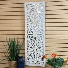 Load image into Gallery viewer, White Mirrored Carved Wood
