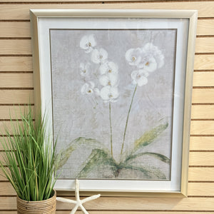 Silver Framed Floral Art