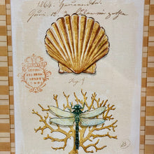 Load image into Gallery viewer, Woven Framed Scallop Art
