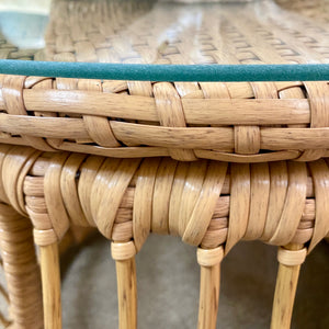 Petite Resin Wicker Cocktail Table