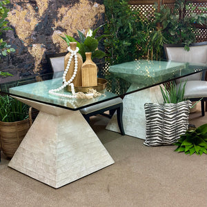 Designer Glass Top Dining Table