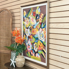 Load image into Gallery viewer, Framed Hand Painted Floral Art
