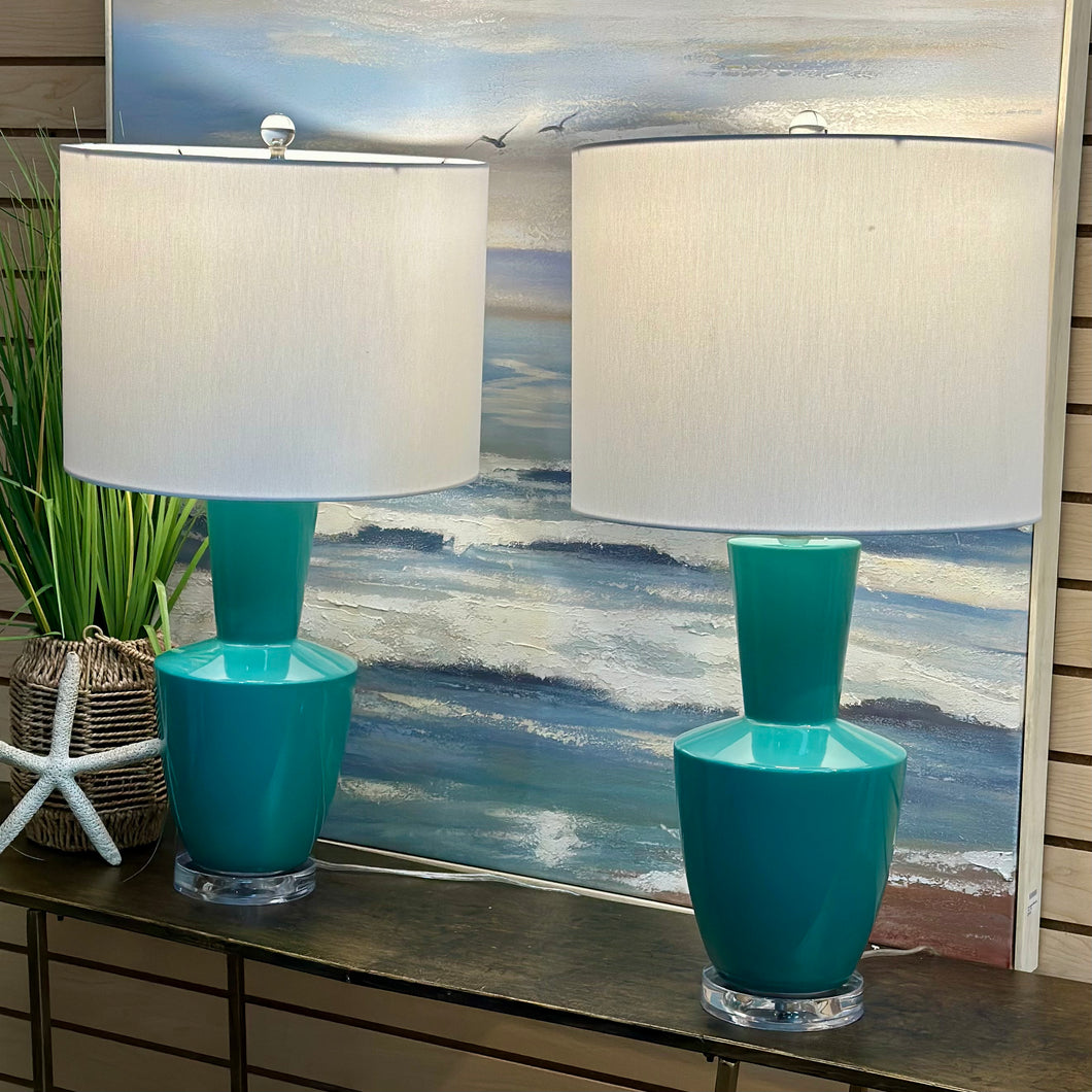 Turquoise Ceramic Lamp