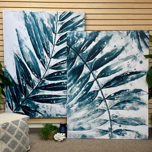 LG Blue Leaf Canvas Art I