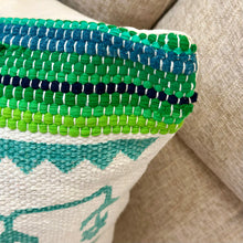 Load image into Gallery viewer, Green Aztec Down Pillow
