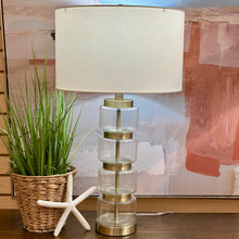 Load image into Gallery viewer, Glass/Gold Lamp
