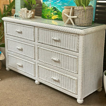 Load image into Gallery viewer, 6DRW White Wicker Dresser
