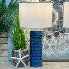 Load image into Gallery viewer, Blue Ceramic Lamp
