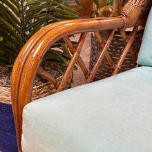 Load image into Gallery viewer, Aqua/Rattan Swivel Rocker

