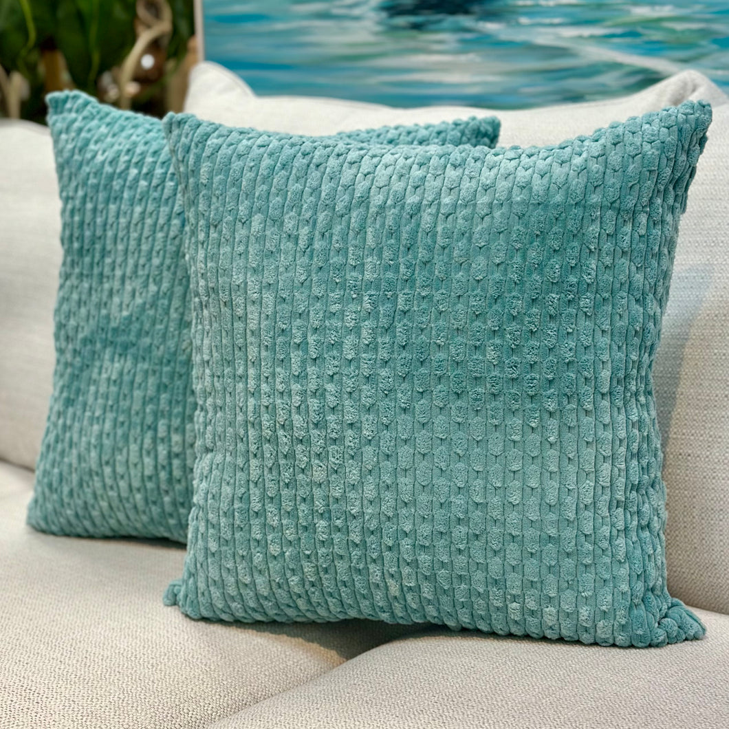 Aqua Textured Pillow