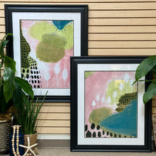 Load image into Gallery viewer, Pink/Green Abstract II Framed Art
