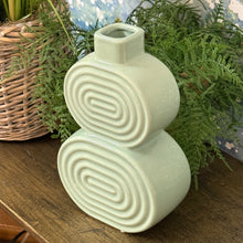 Load image into Gallery viewer, Seafoam Stacked Circles Vase
