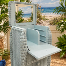 Load image into Gallery viewer, Soft Blue Wicker Jewelry Chest

