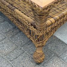 Load image into Gallery viewer, Resin Wicker &amp; Wood Coffee Table
